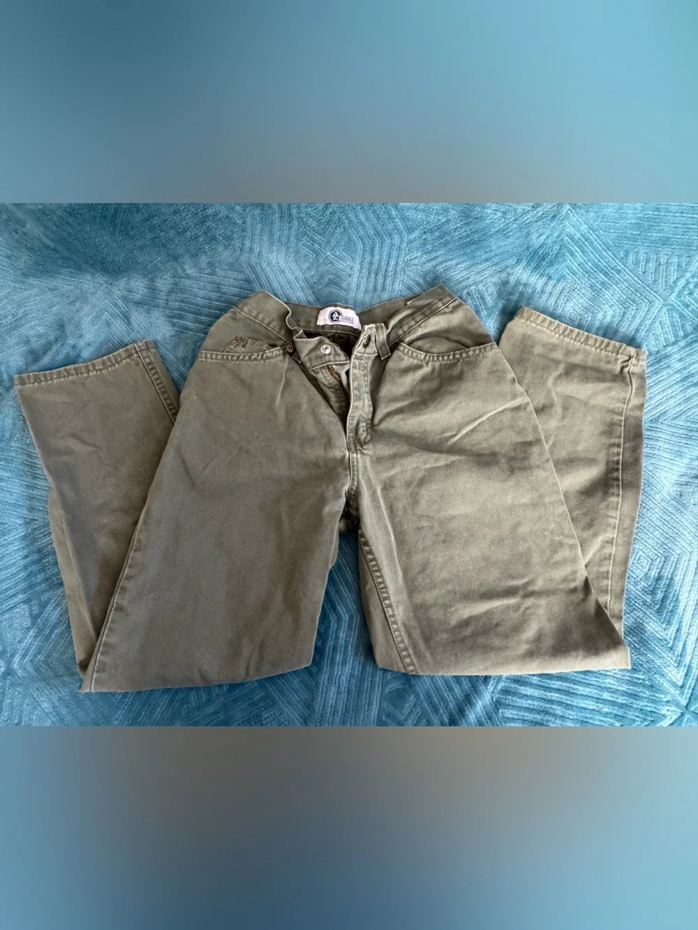 Arizona Jean Company Kids Olive Green Straight-Leg Pants